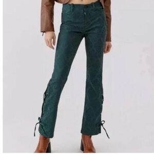 Urban Outfitters- Hunter/Jewel Tone Green Edgy Elegant Pants Size 4